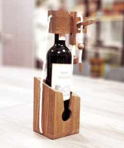 wine bottle puzzle- locked wine puzzle