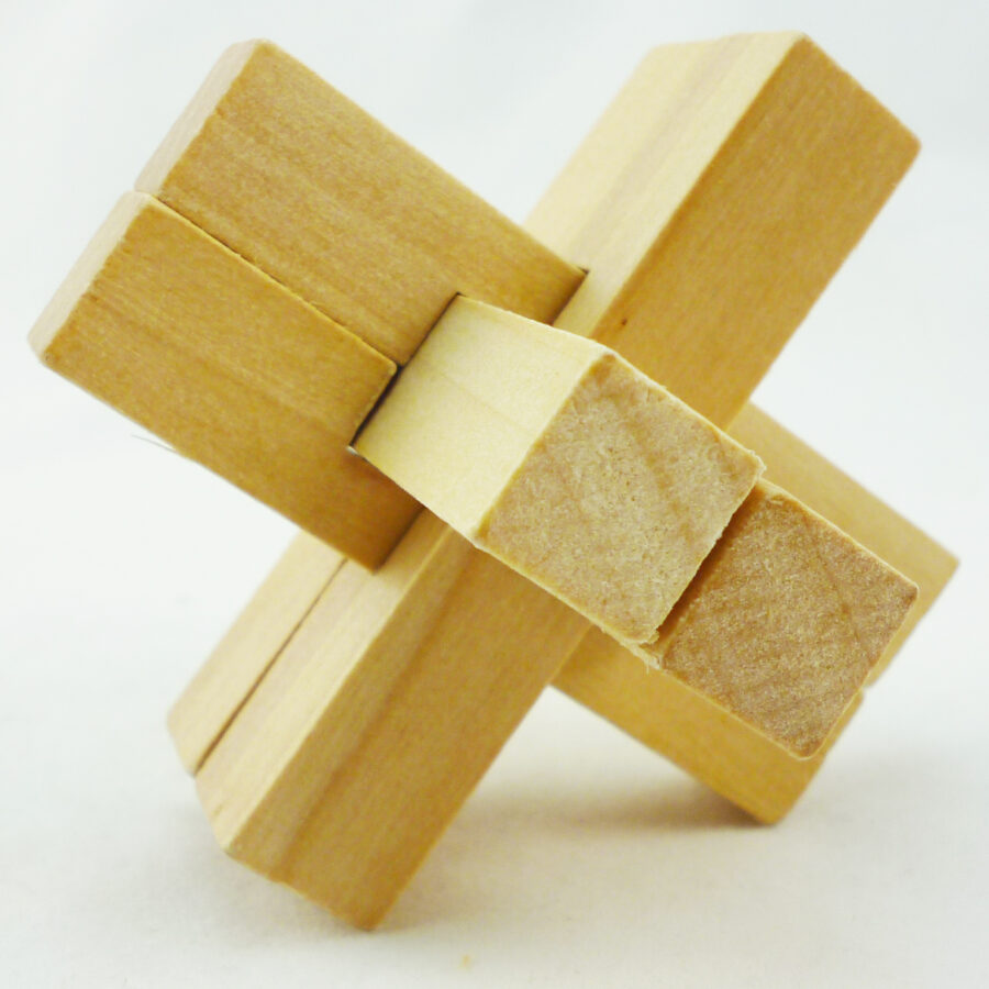 Six burr wooden puzzle